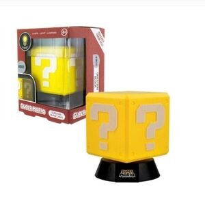 Super Mario Question Block Icon Light #001 Paladone Nintendo Desk Lamp NEW